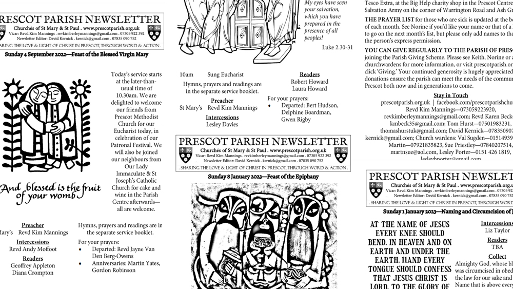 Subscribe to Prescot Parish Newsletter